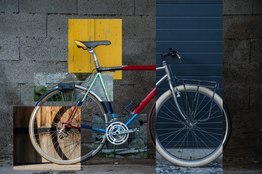 Superposition de partie de vélos pour créer un vélo complet